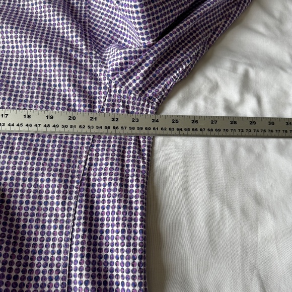 Daniel Hechter‎ Paris Men's Polka Dot Casual Dress Shirt Purple XLT Flip Cuffs - Picture 10 of 16
